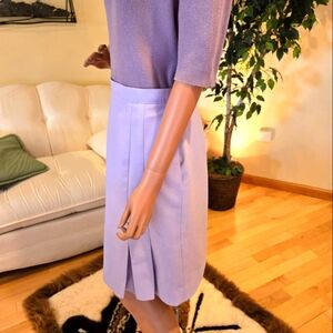 Lavender Skirt with Front Pleat, Size 14